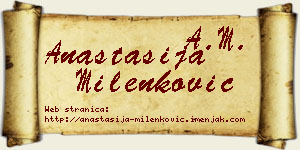 Anastasija Milenković vizit kartica